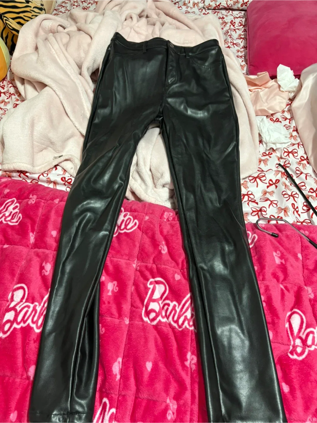 Black Faux Leather Pants