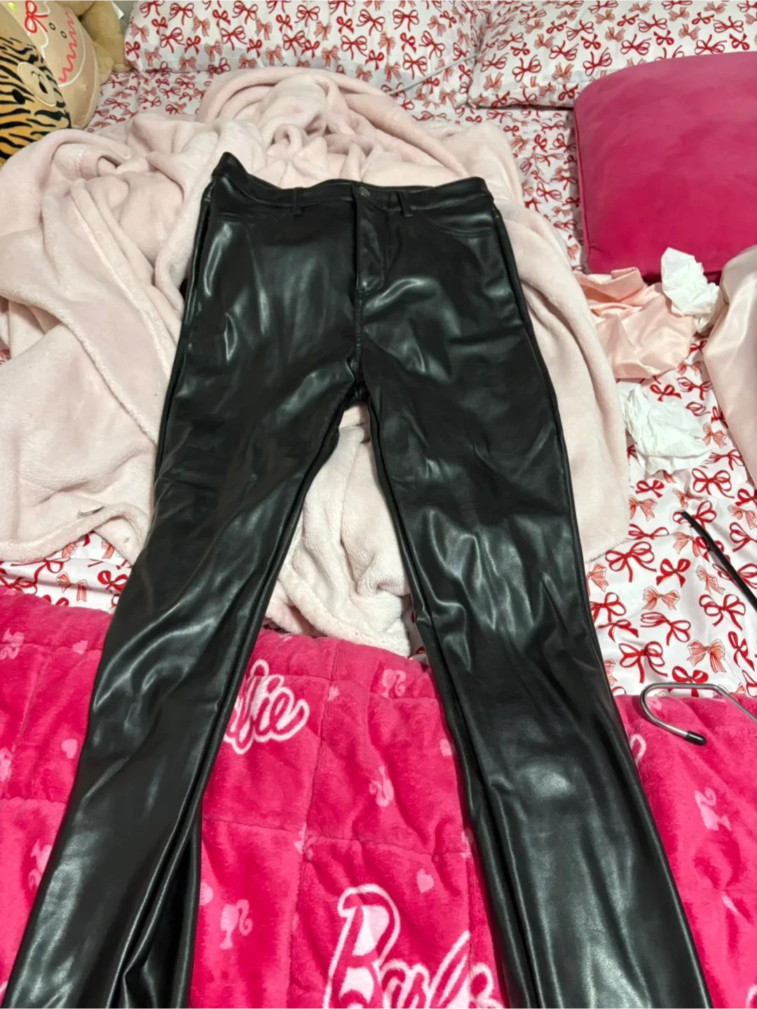 Black Faux Leather Pants image indicator(2)