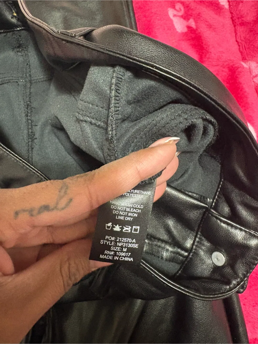 Black Faux Leather Pants image indicator(6)