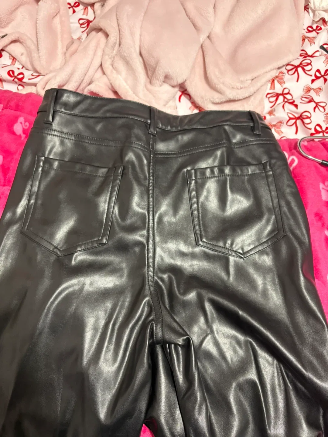 Black Faux Leather Pants image indicator(4)