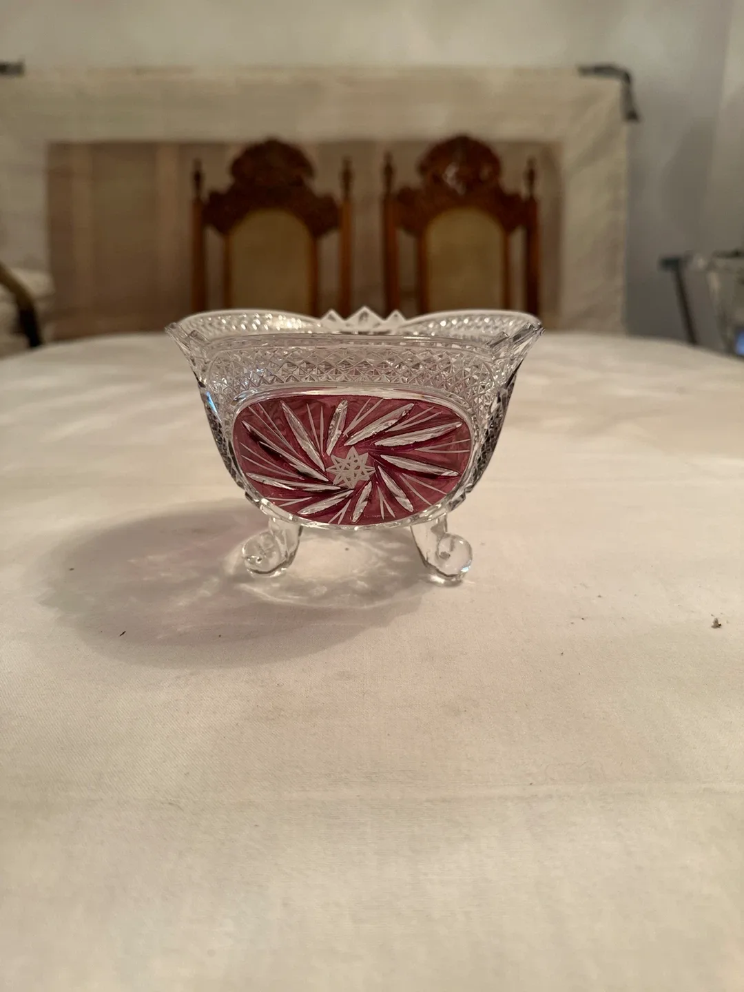 Crystal Serving Set with Red Bowl image indicator(2)
