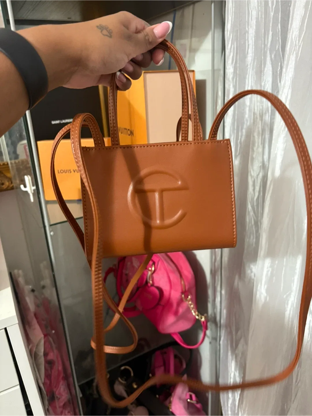 Telfar Mini Brown Shopping Bag