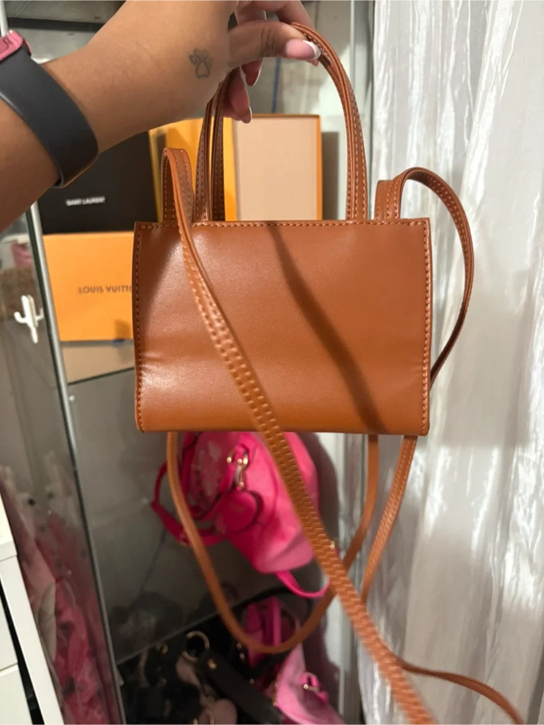 Telfar Mini Brown Shopping Bag image indicator(3)