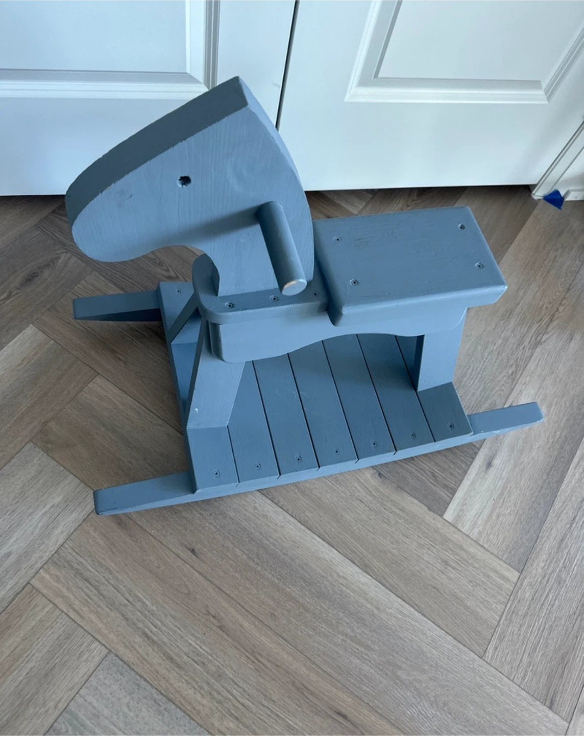 Grey Wooden Rocking Horse - photo 2