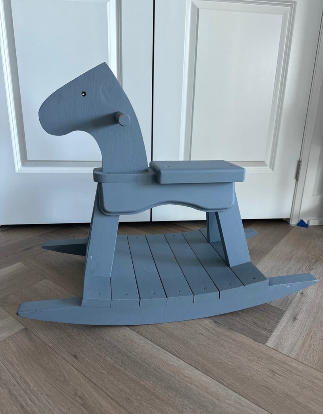 Grey Wooden Rocking Horse