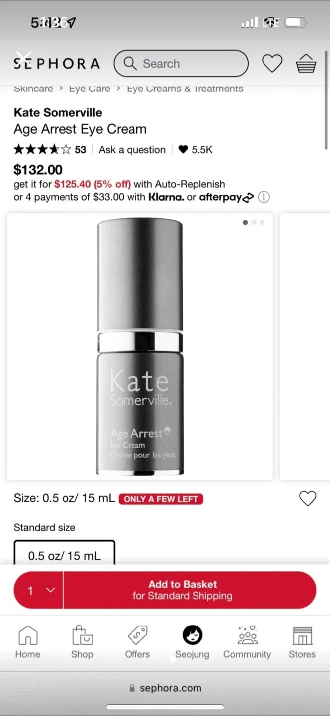 Kate Somerville age arrest eye cream $132+ image indicator(2)