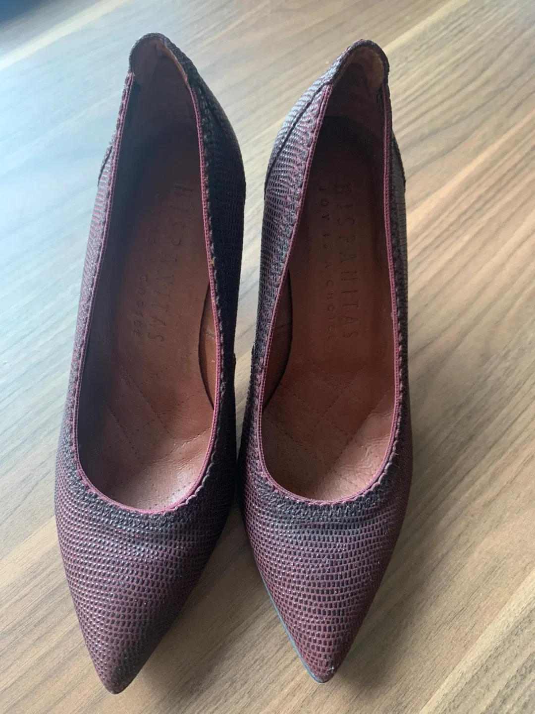 Hispanitas Burgundy Heels, Size 36 image indicator(2)