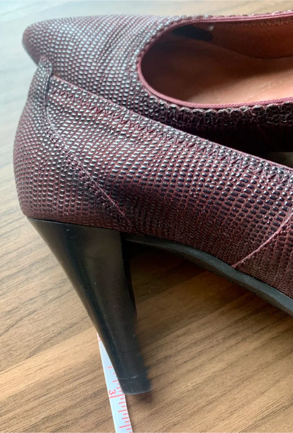 Hispanitas Burgundy Heels, Size 36 image indicator(4)