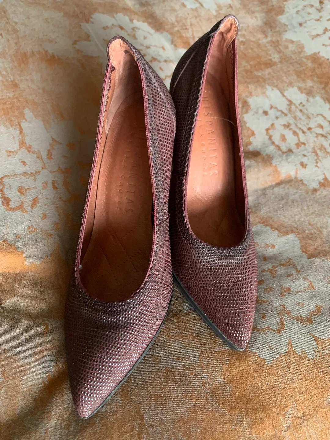 Hispanitas Burgundy Heels, Size 36 image indicator(8)