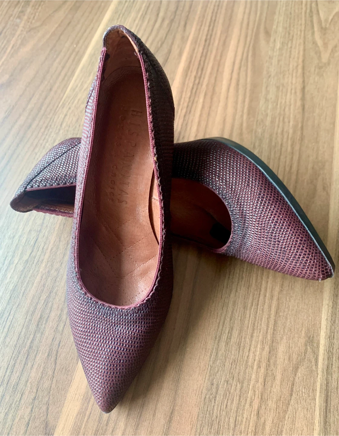 Hispanitas Burgundy Heels, Size 36