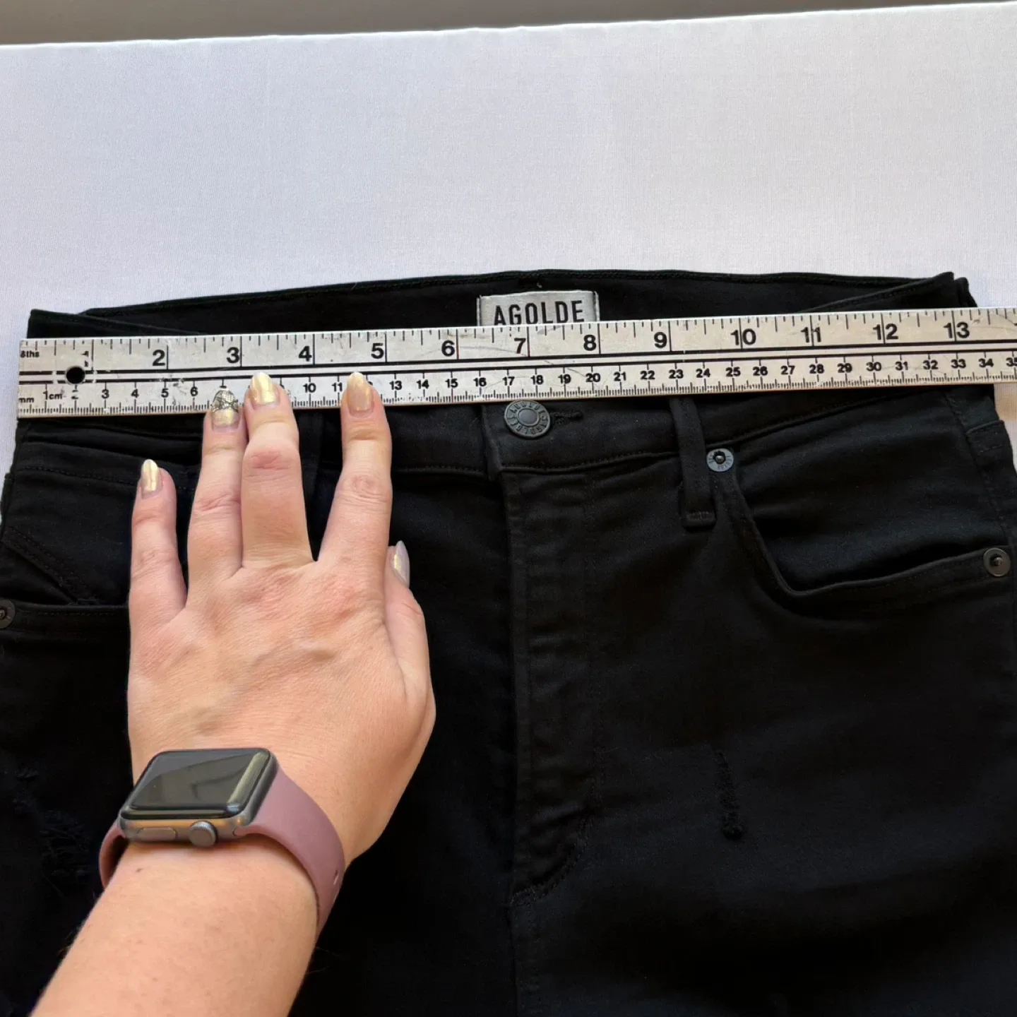 Agolde Sophie High Rise Moonstruck Distressed Jeans Sz 27 image indicator(6)