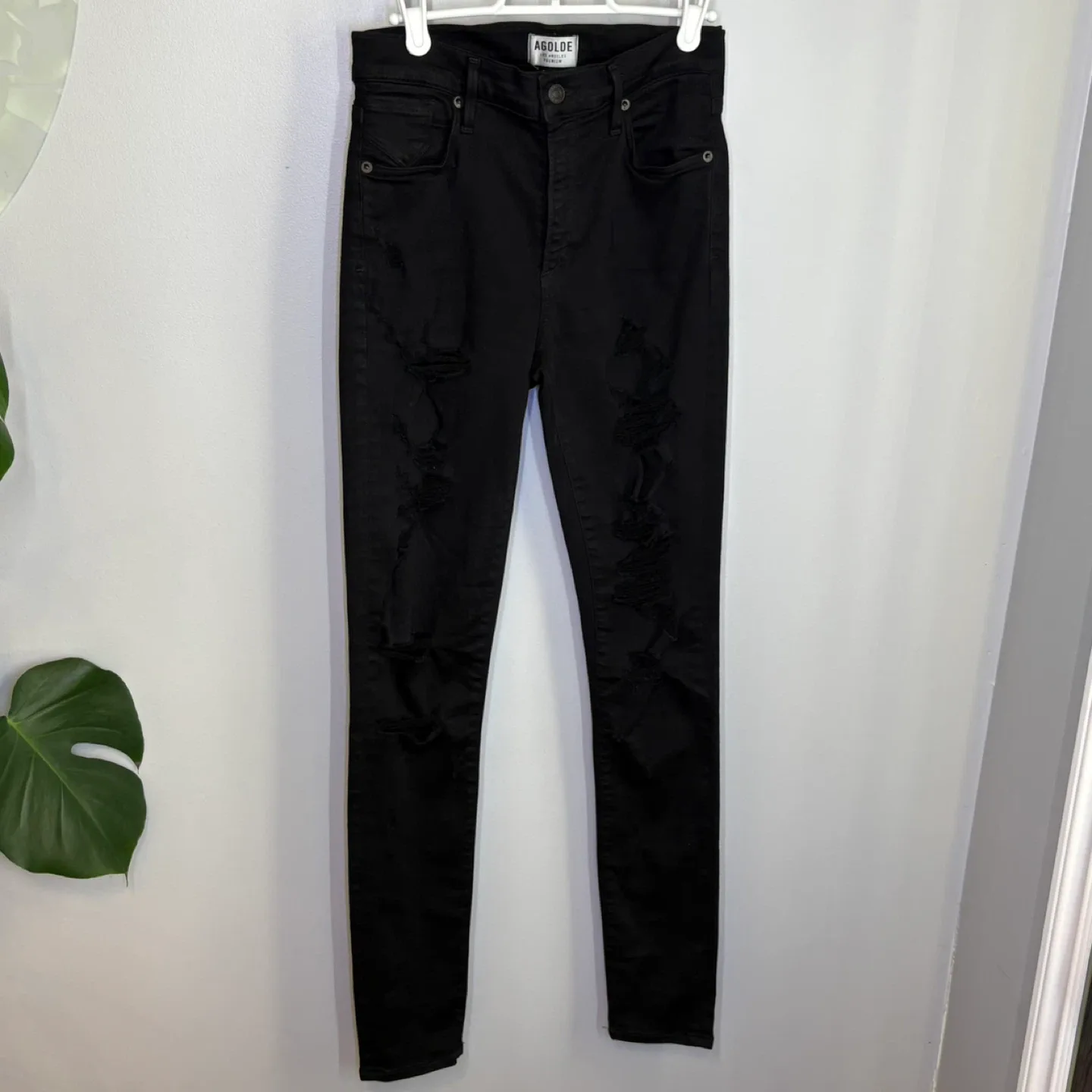 Agolde Sophie High Rise Moonstruck Distressed Jeans Sz 27 image indicator(2)