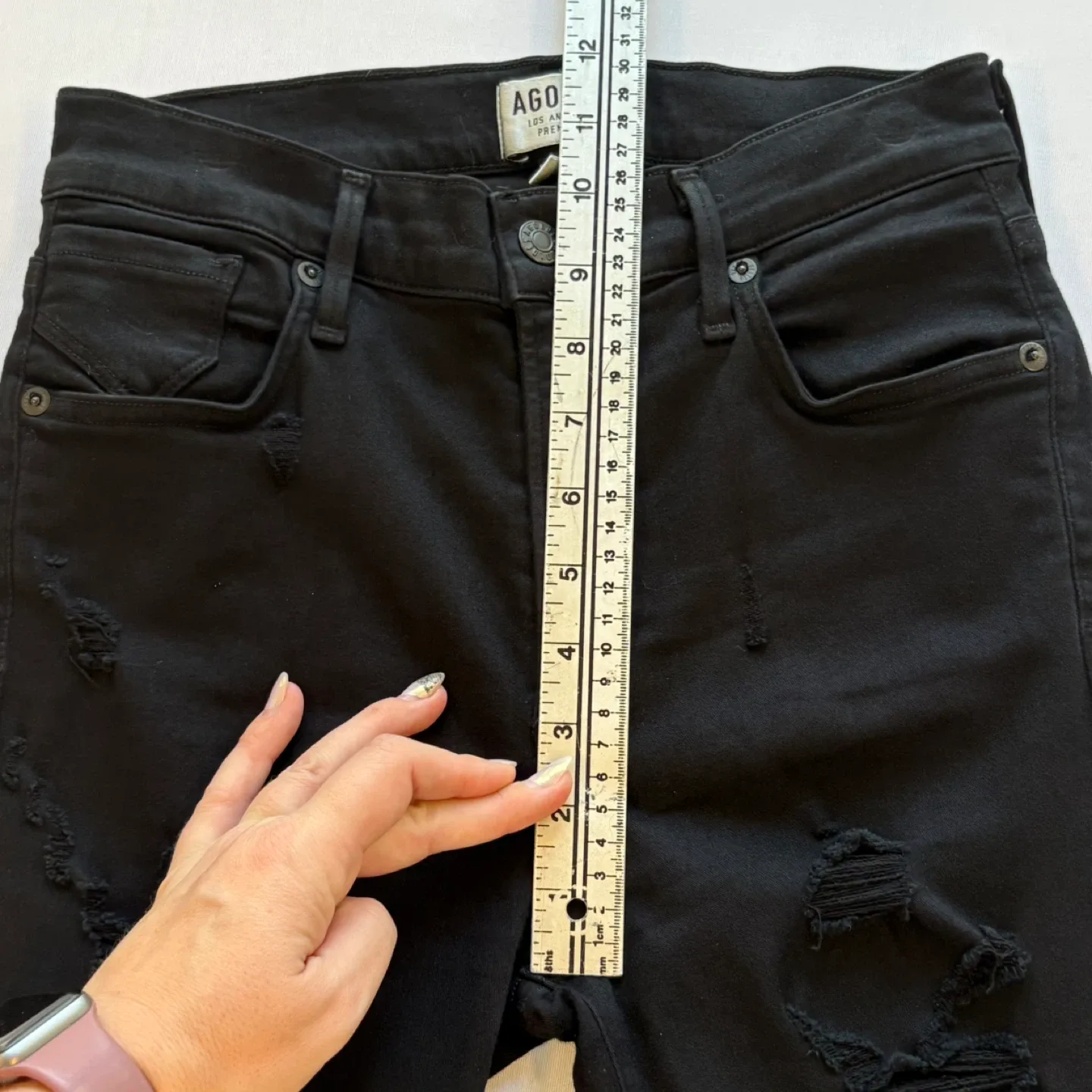 Agolde Sophie High Rise Moonstruck Distressed Jeans Sz 27 image indicator(7)