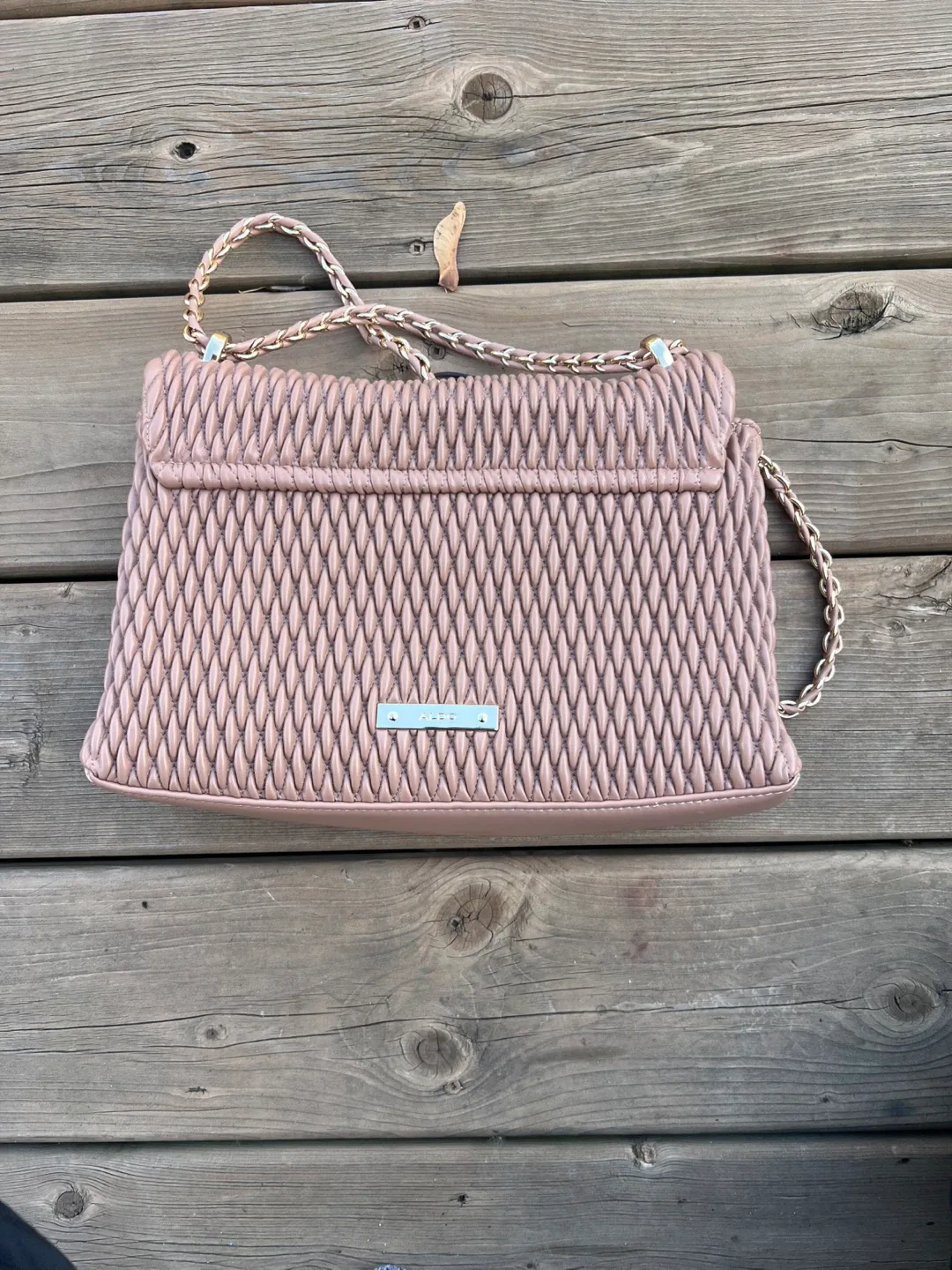 ALDO Pink Quilted Shoulder Bag image indicator(4)