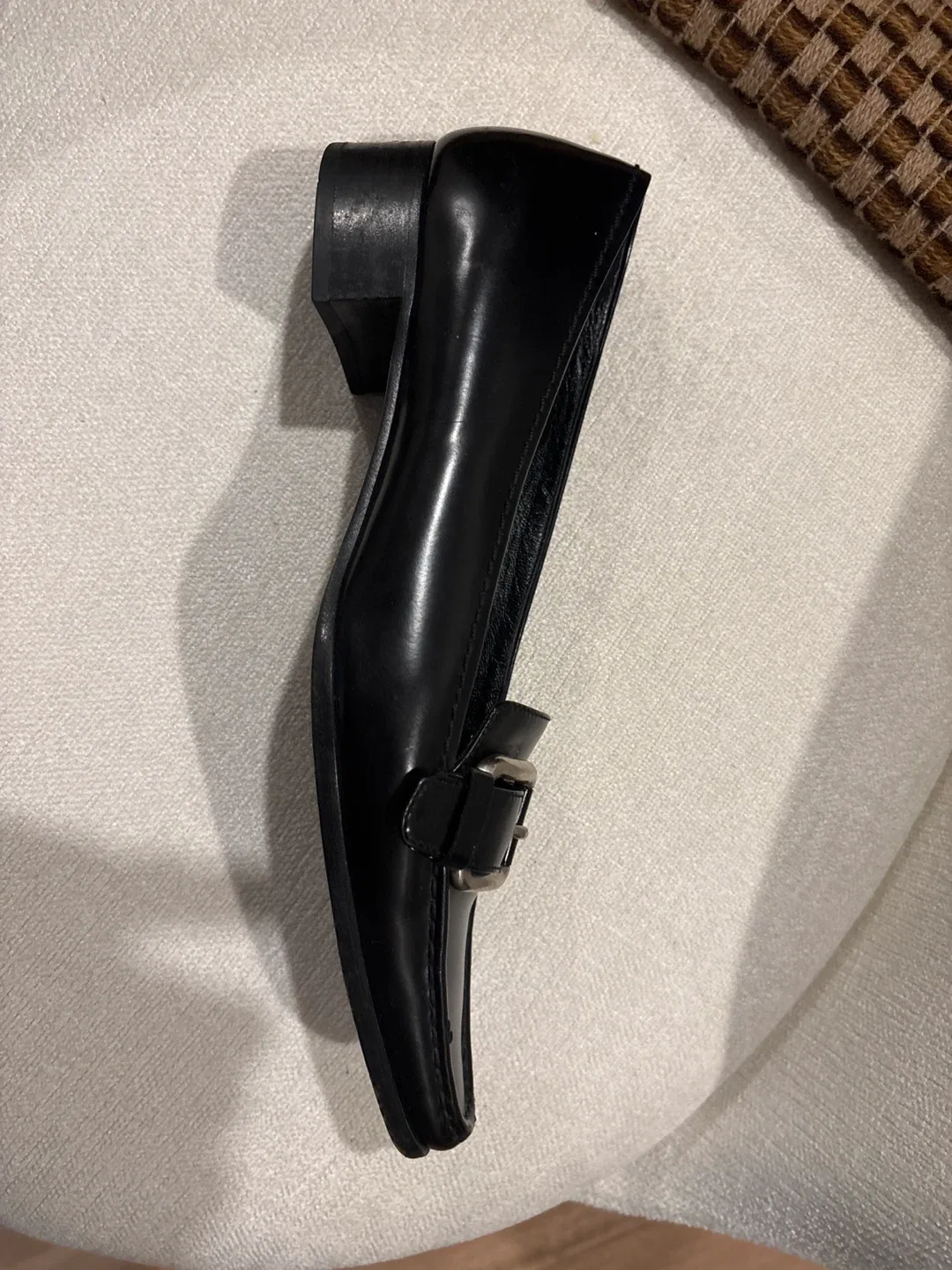 Prada Black Leather Loafer Heel - Size 40 image indicator(4)