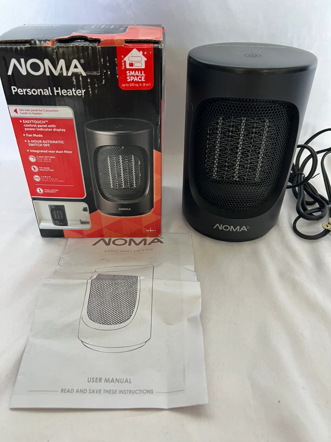 NOMA Personal Heater, 600 W, Black - photo 2
