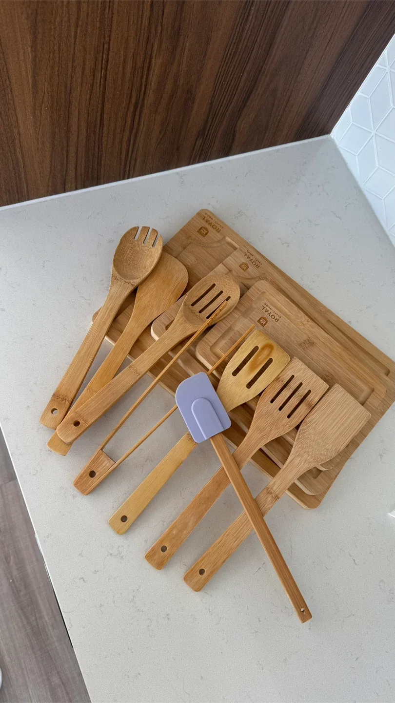 Royal Craft Wood Bamboo Cutting Board Set image indicator(2)