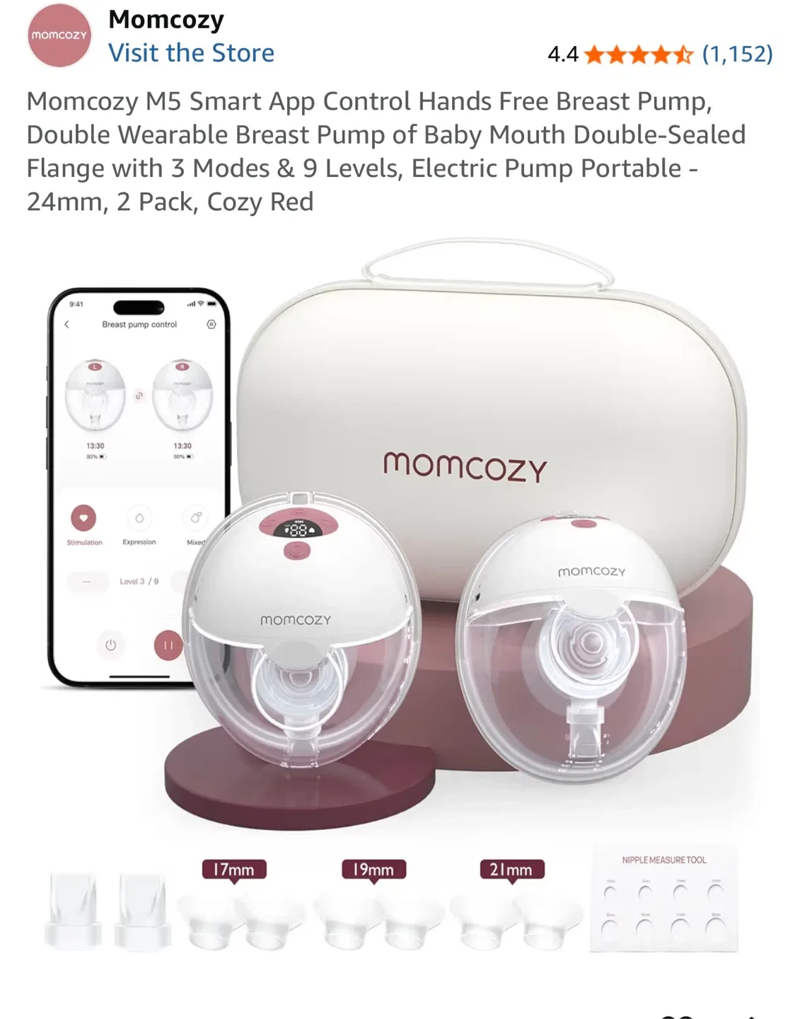 Momcozy M5 Smart App Control Hands Free Breast Pump image indicator(2)