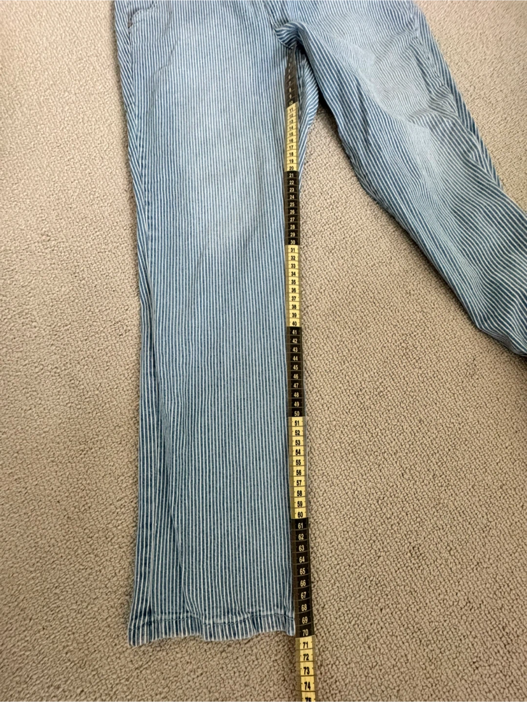 Striped Denim Overalls - photo 5