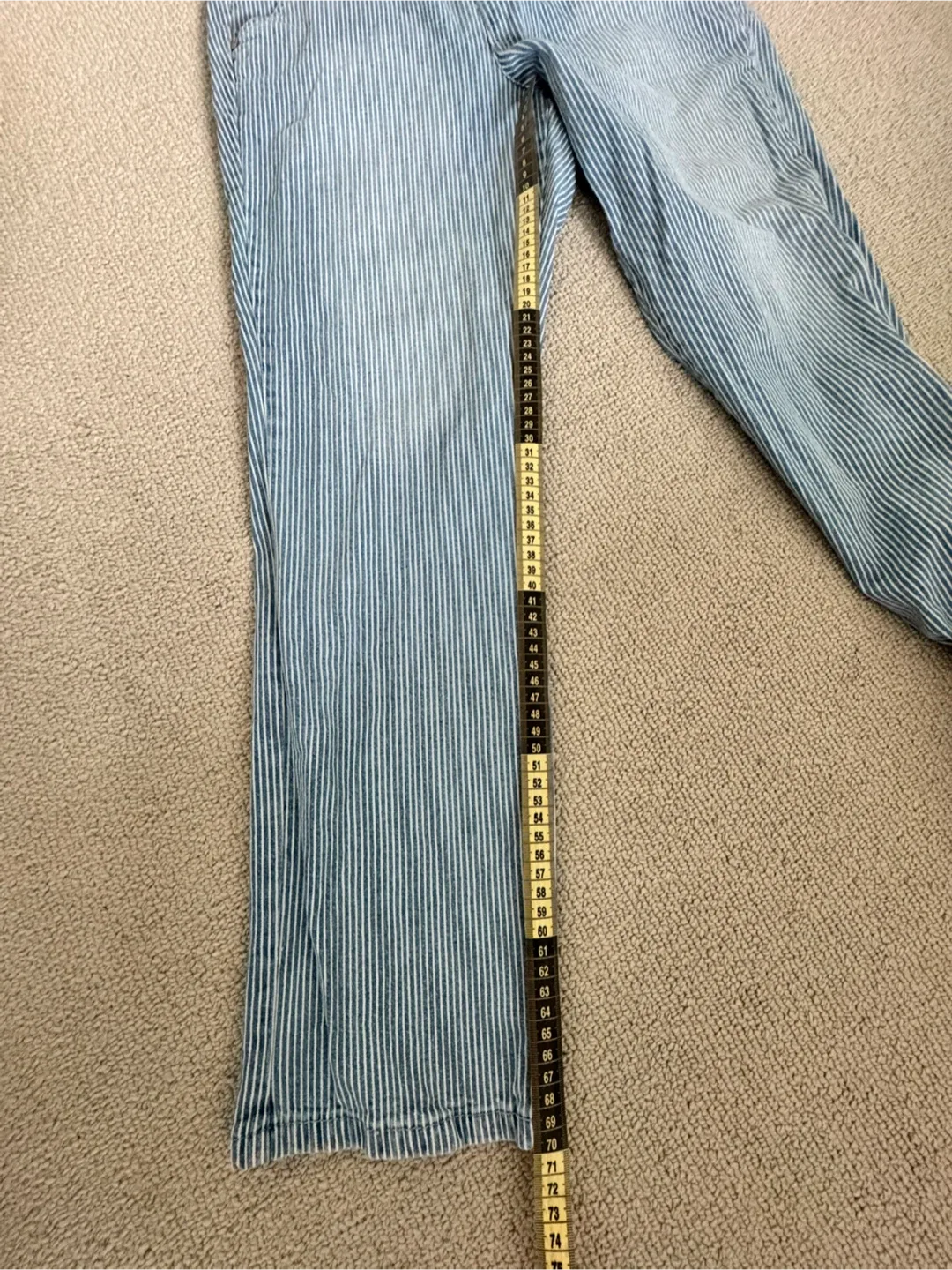 Striped Denim Overalls image indicator(5)