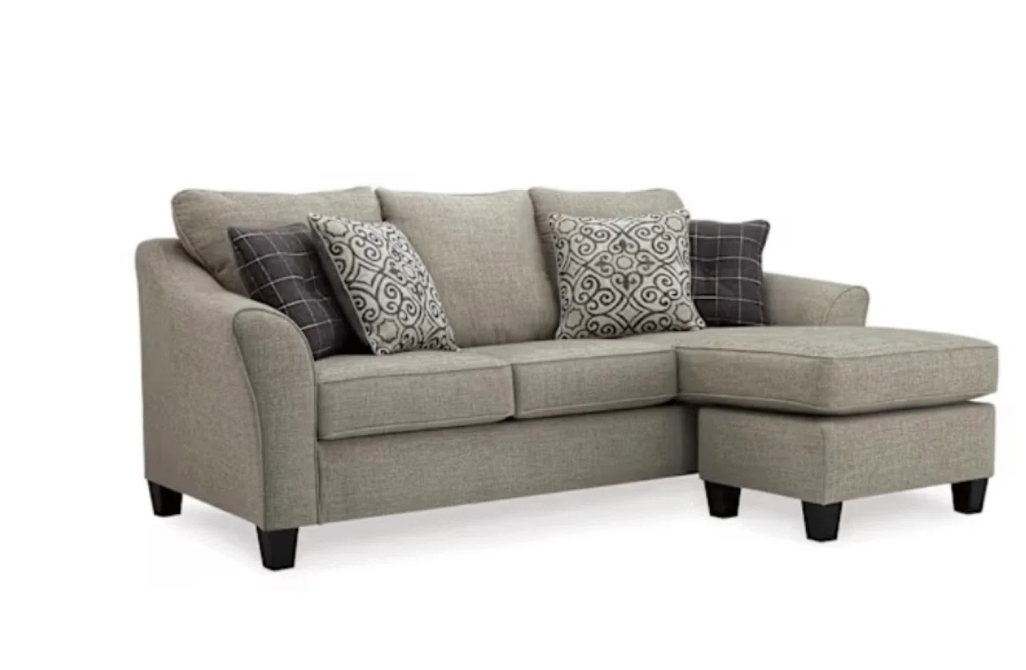 Beige Sofa with Chaise Lounge