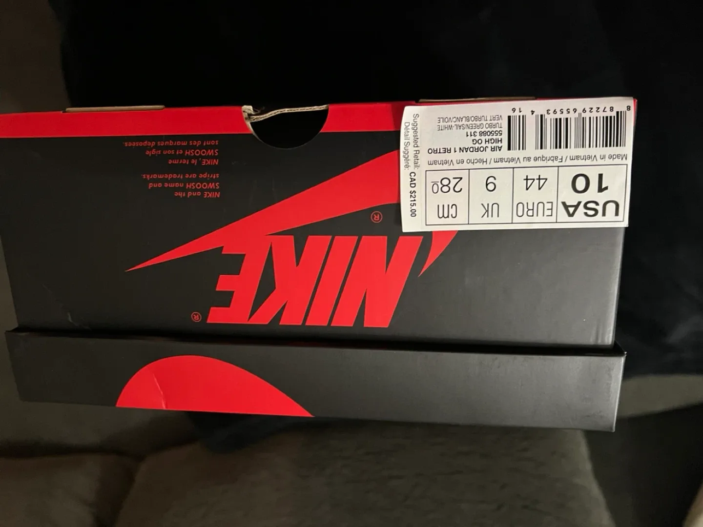 Nike Air Jordan 1 Retro High OG Turbo Green, Size 10 image indicator(3)