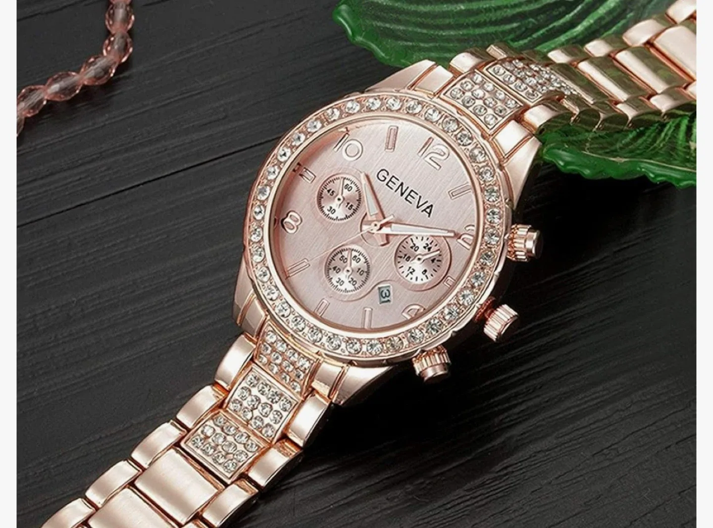 Geneva Crystal Quartz Rose Gold Watch image indicator(4)