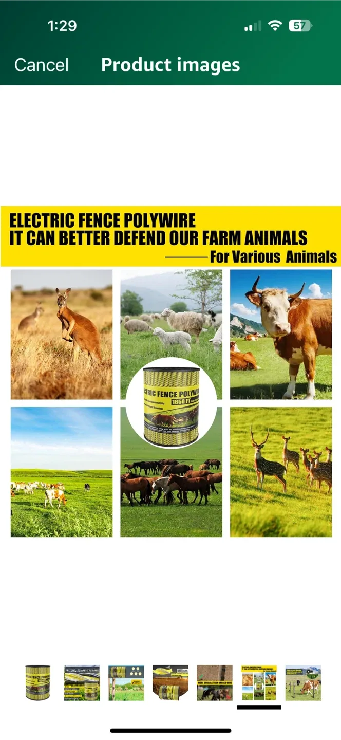 Electric Fence Polywire 1650ft image indicator(6)