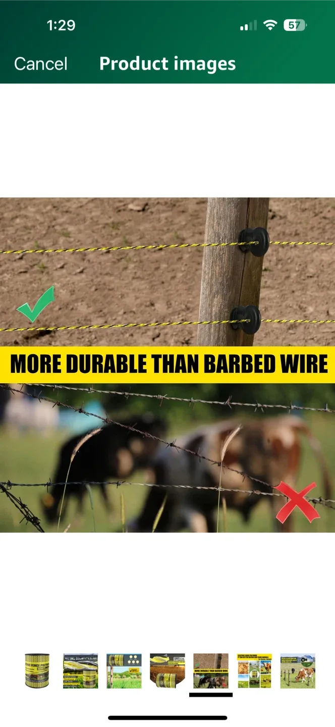 Electric Fence Polywire 1650ft image indicator(3)