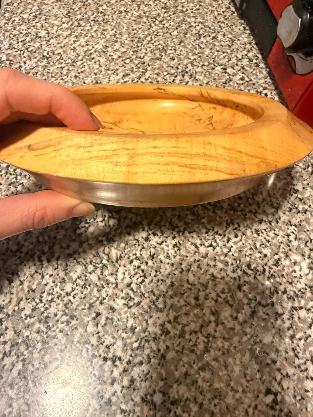 Handmade Spalted Maple Wood Bowl image indicator(3)