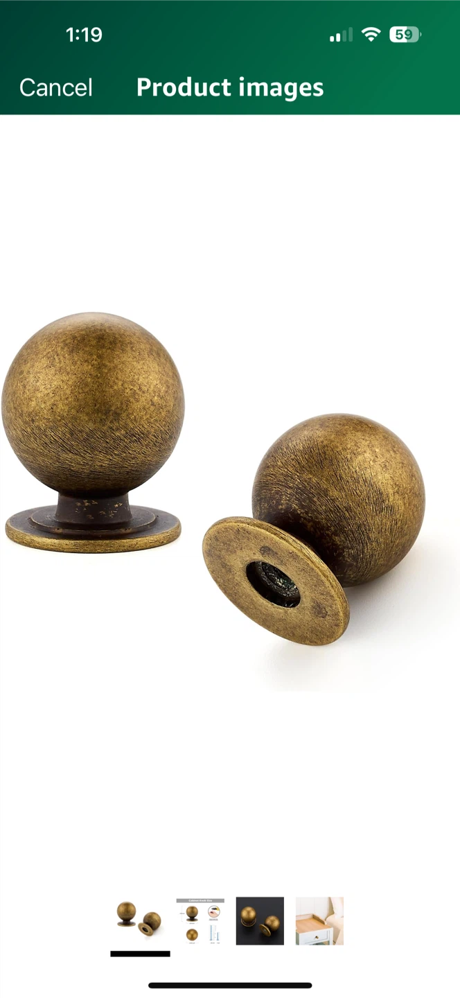 Vintage Bronze Round Cabinet Knobs 12 pcs