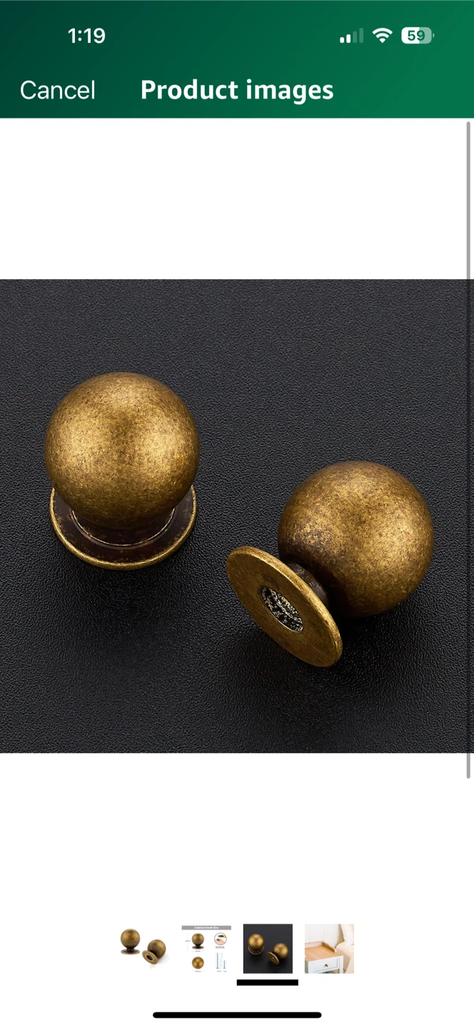 Vintage Bronze Round Cabinet Knobs 12 pcs - photo 3