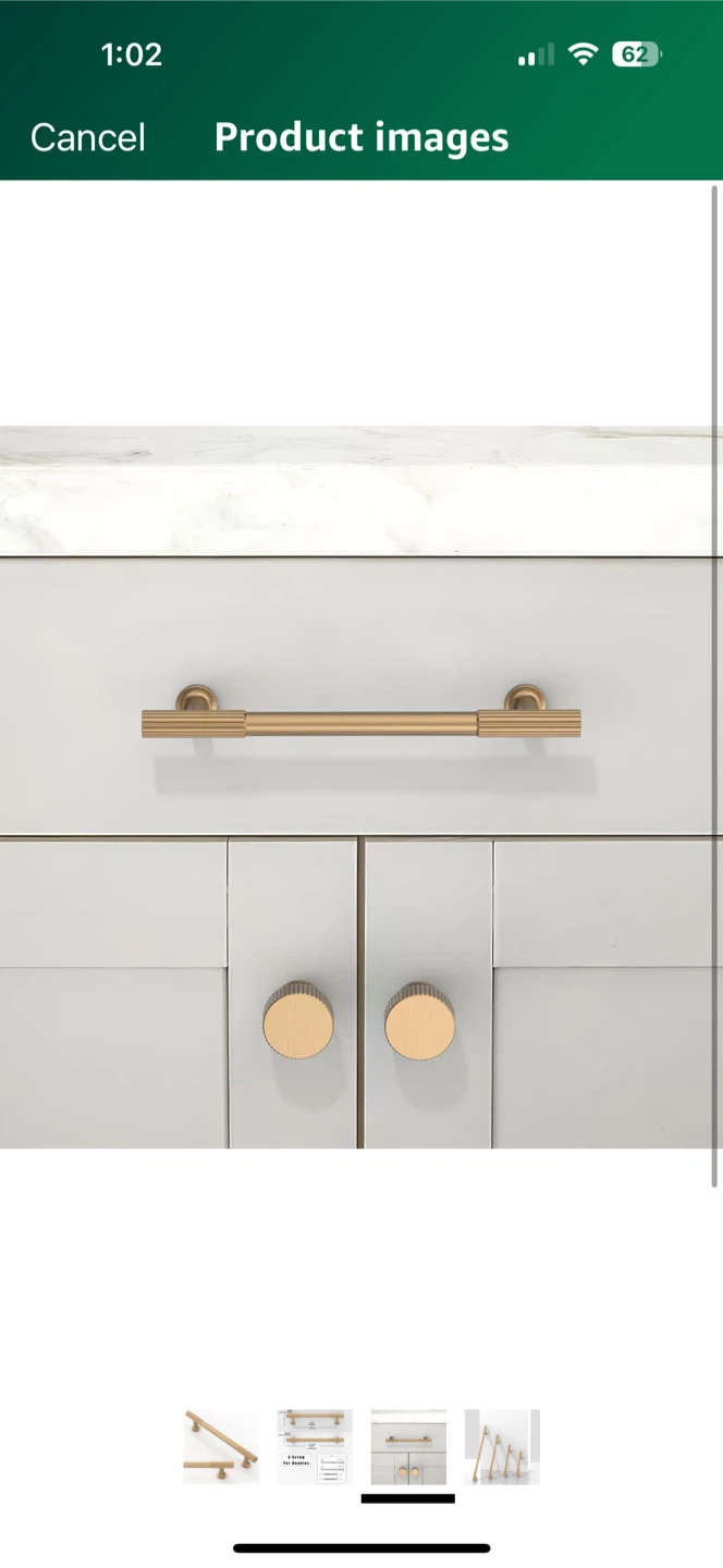 Gold Fluted Cabinet Drawer Pulls 10 pcs - photo 4