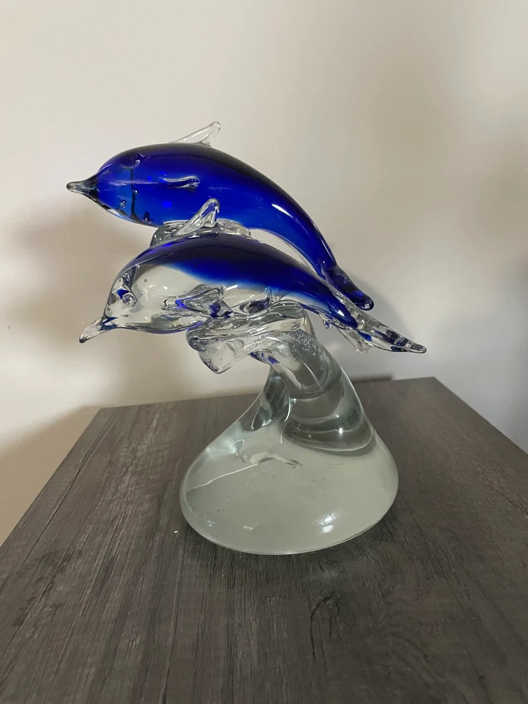 ✨ Vintage Glass Dolphin Sculpture Stunning, Heavy, image indicator(3)