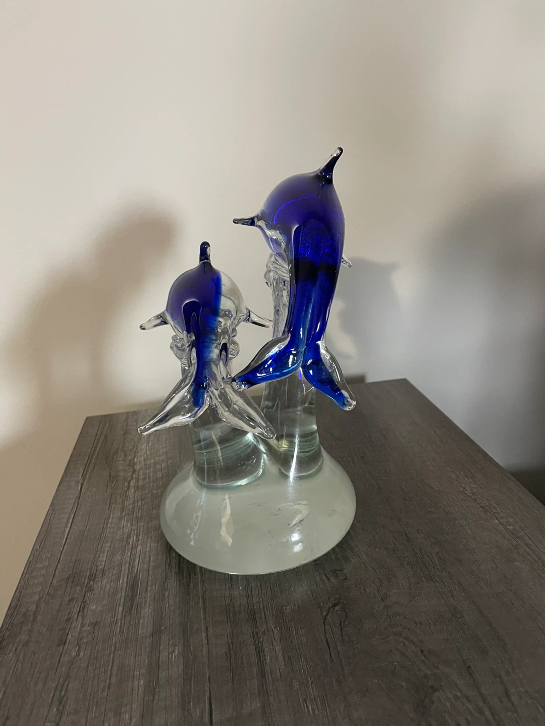 ✨ Vintage Glass Dolphin Sculpture Stunning, Heavy, - photo 4