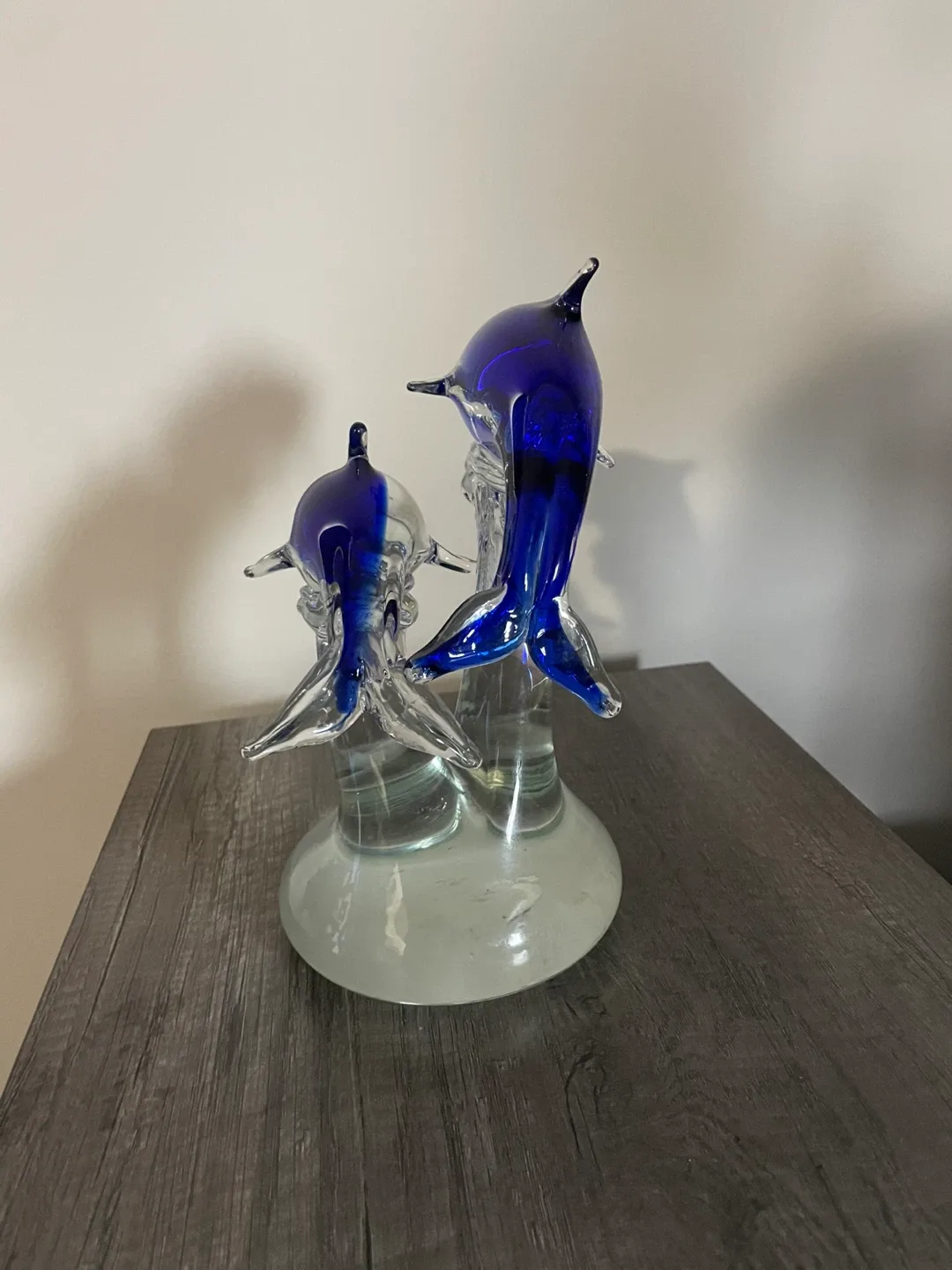 ✨ Vintage Glass Dolphin Sculpture Stunning, Heavy, image indicator(4)