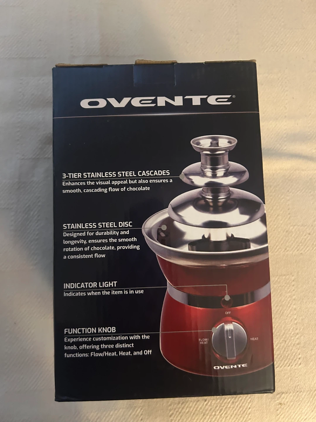 Ovente Electric 3-Tier Chocolate Fountain - New - photo 3