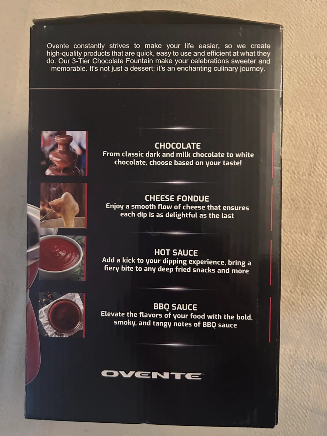 Ovente Electric 3-Tier Chocolate Fountain - New - photo 2