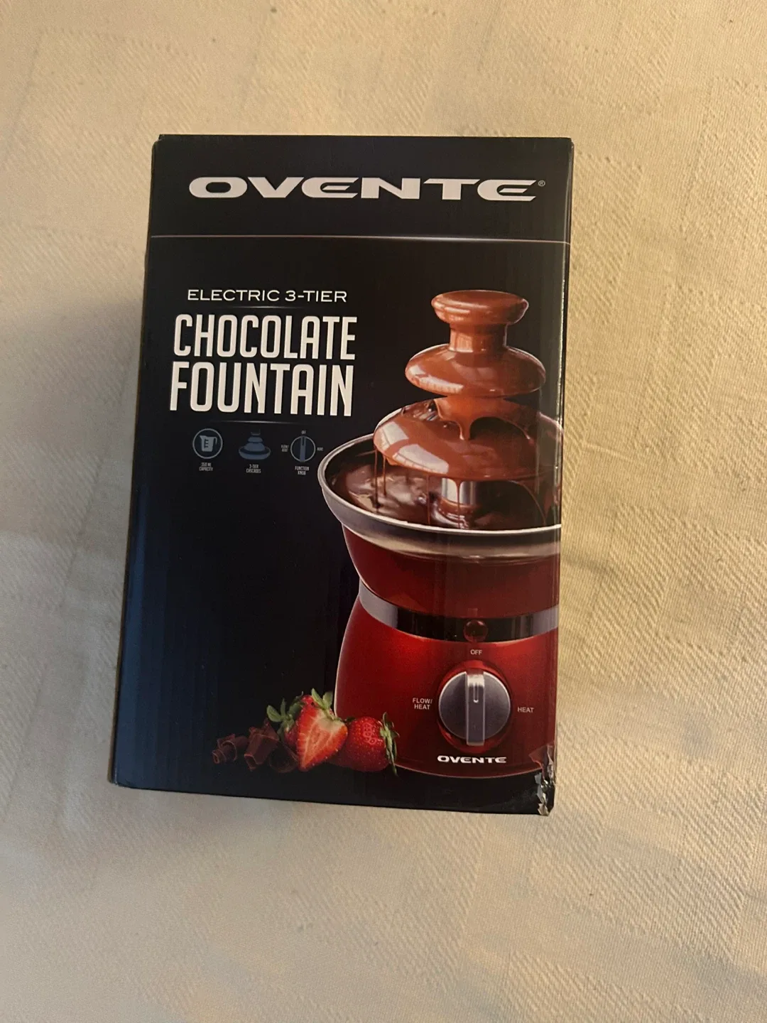 Ovente Electric 3-Tier Chocolate Fountain - New