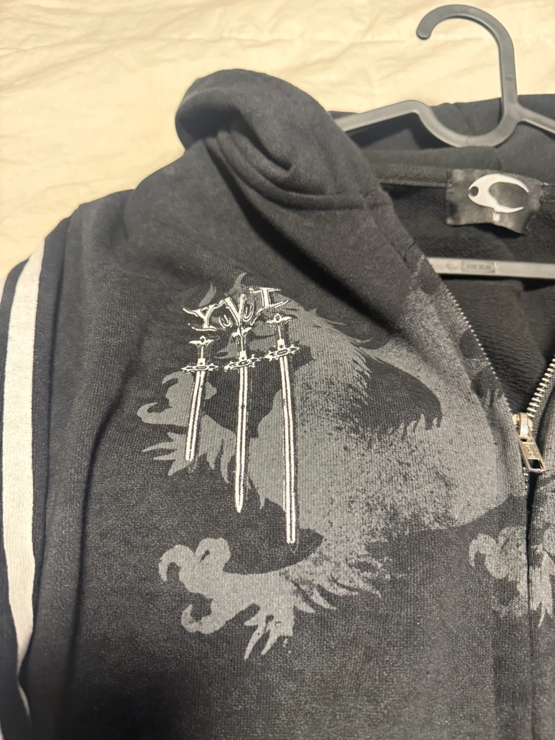 Cozy Black Zip-Up Hoodie - Size M - photo 3