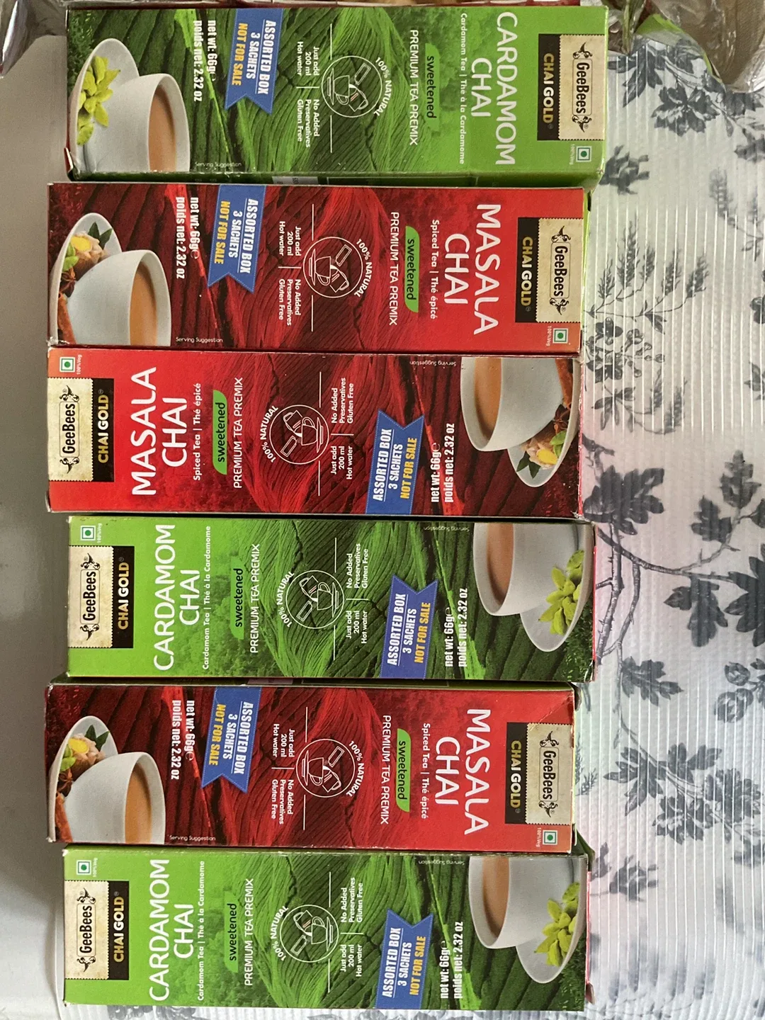 GeeBees Chai Gold Tea Sachets - Cardamom & Masala Flavours