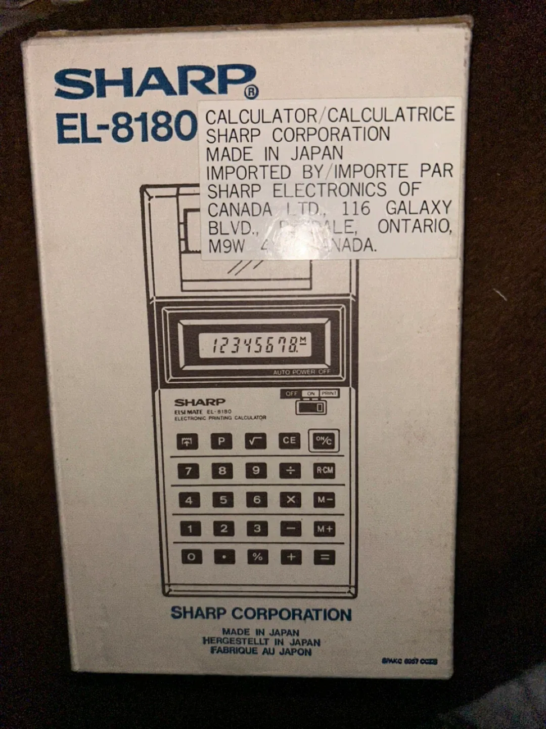 Sharp printing calculator image indicator(2)