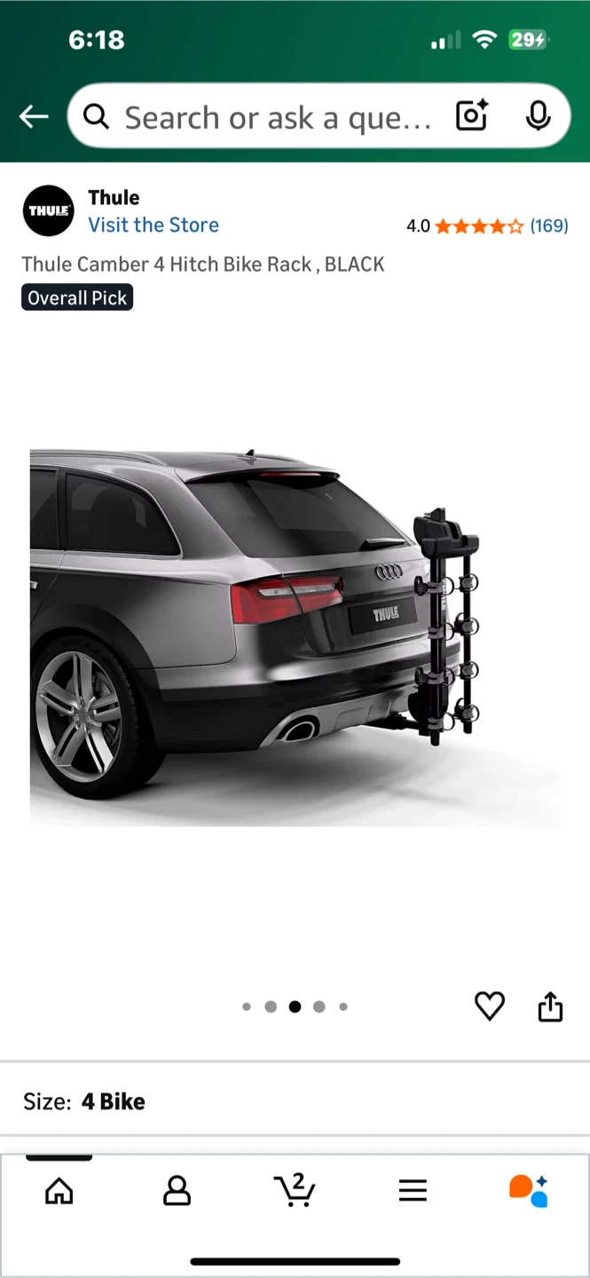 Thule Camber 4 Hitch Bike Rack - Black - photo 2