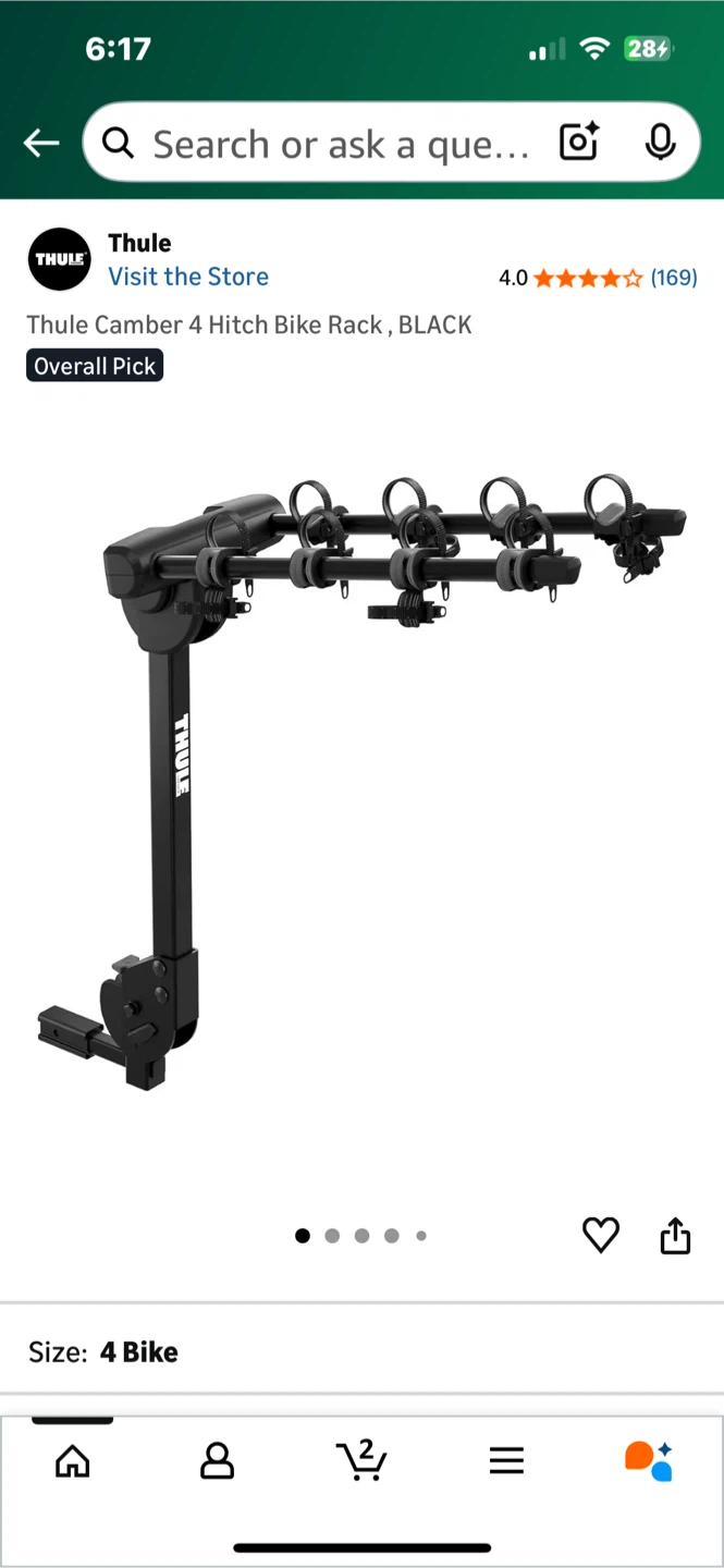 Thule Camber 4 Hitch Bike Rack - Black - photo 5