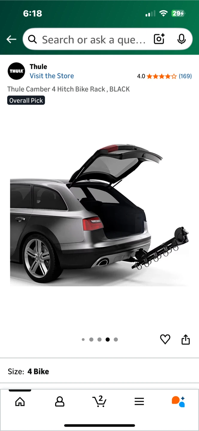 Thule Camber 4 Hitch Bike Rack - Black - photo 4