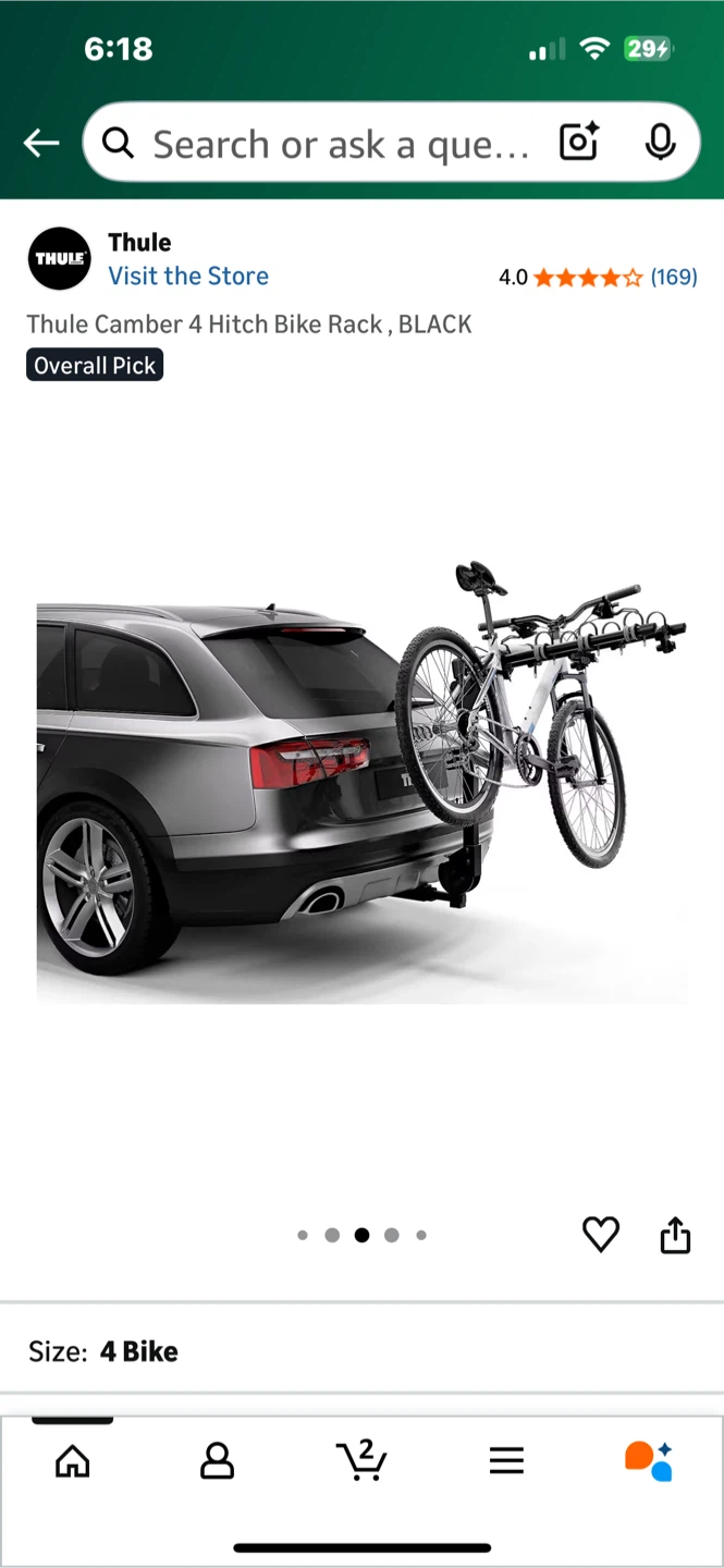 Thule Camber 4 Hitch Bike Rack - Black - photo 3