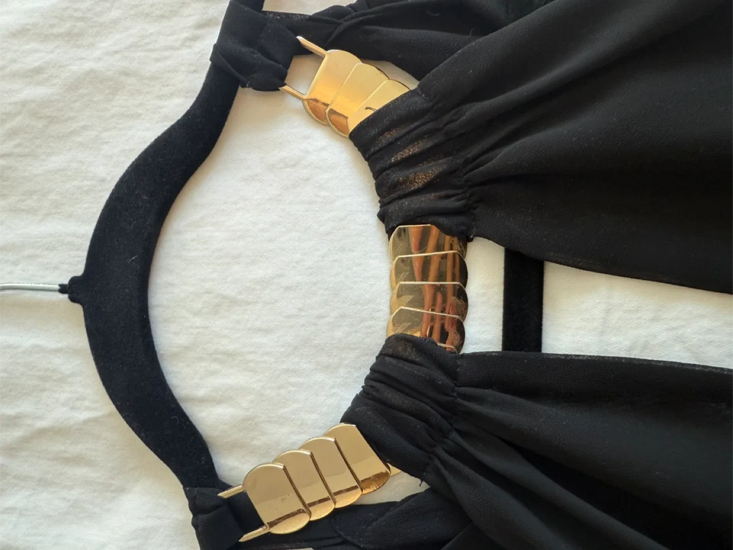 Black Halter Top with Gold Detail image indicator(3)