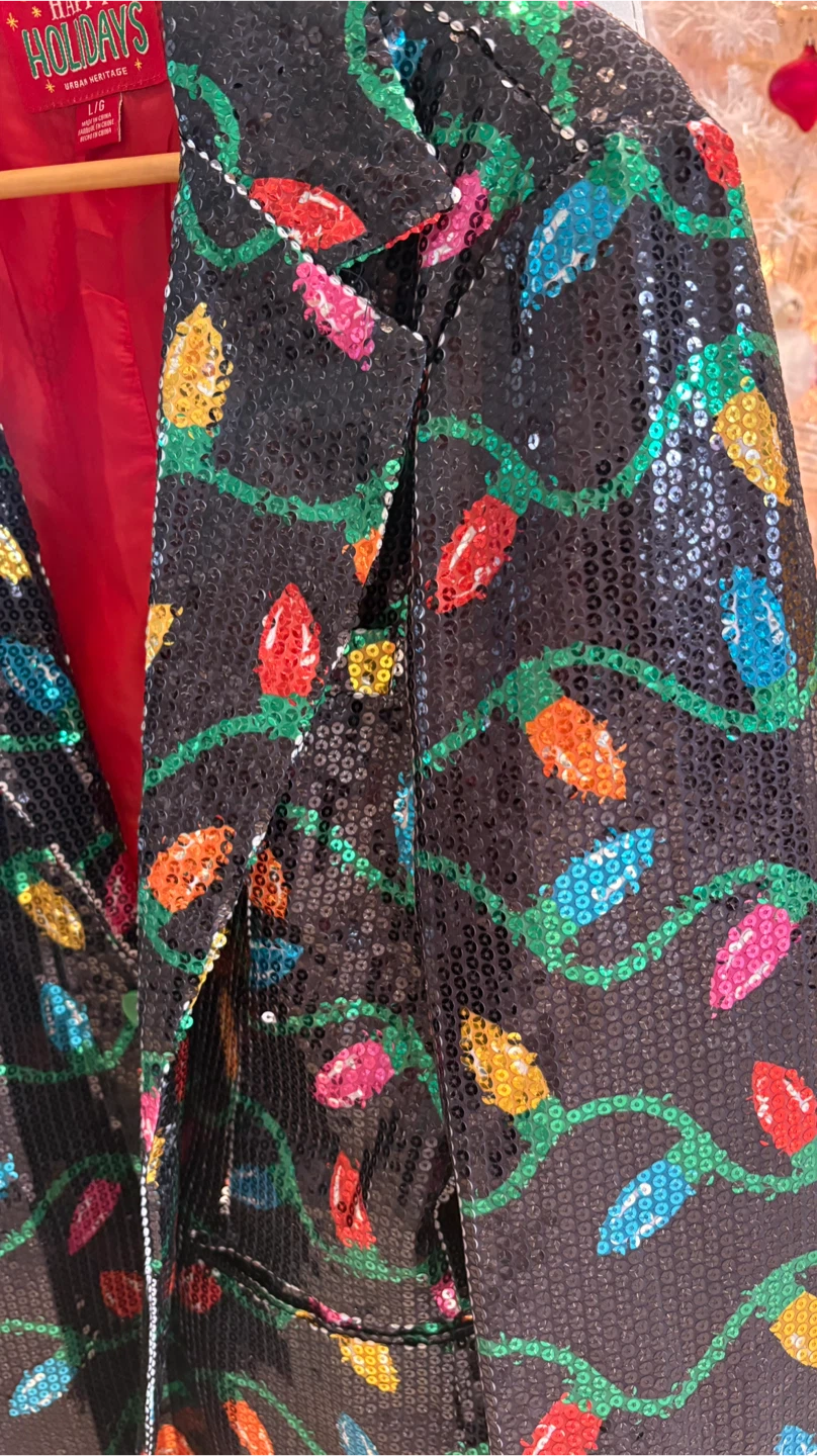 Urban Heritage Happy Holidays Sequin Blazer L/G - photo 2