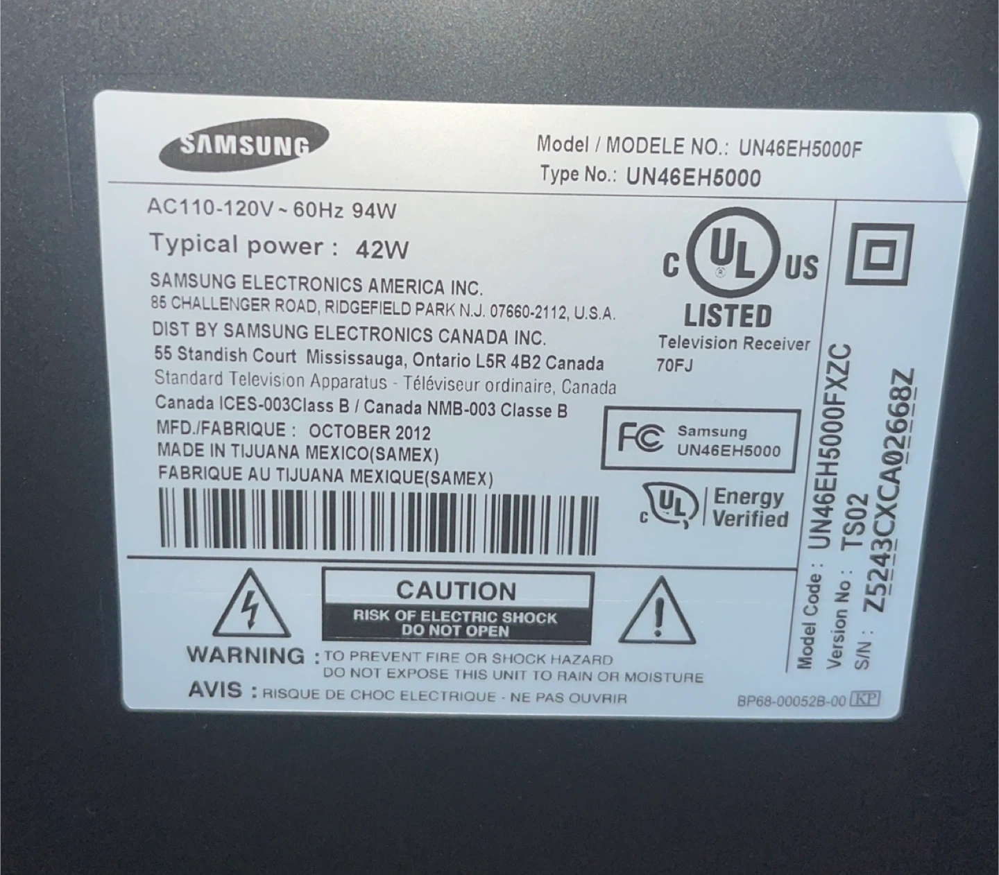 Samsung 46" LED TV - photo 2