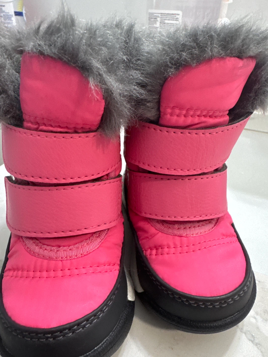 Pink Winter Boots with Fur Trim - photo 2